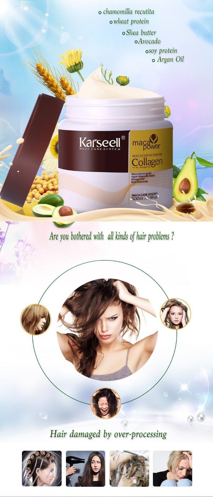 Karseell Collagen Maca Hair Treatment Deep Repair - Nibquality