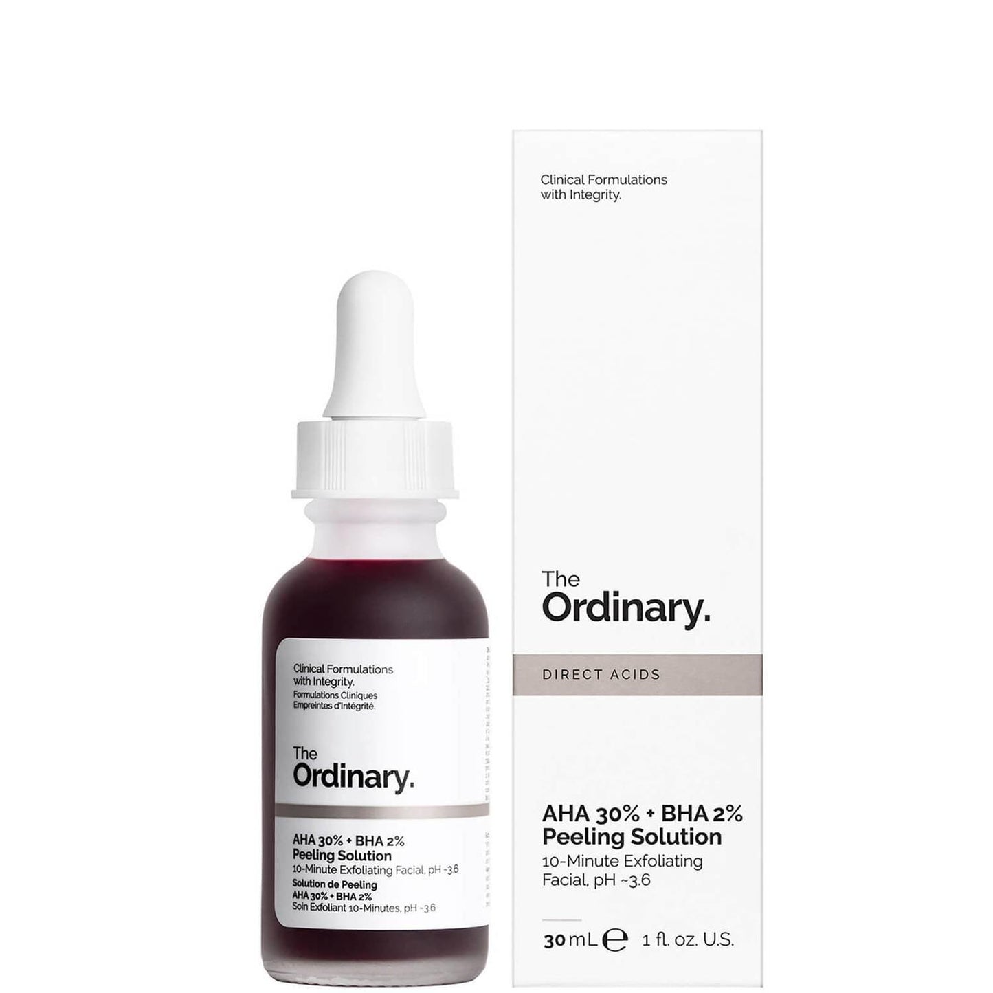 The Ordinary AHA 30% + BHA 2% Peeling Solution 30ml - Nibquality